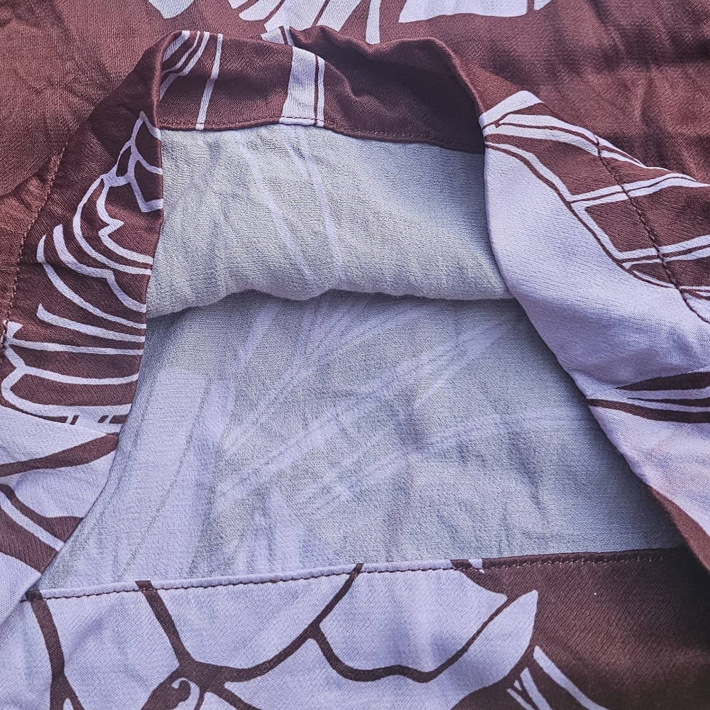 Anthropologie Purple & Brown Wide Leg Pants - Picture 8 of 11